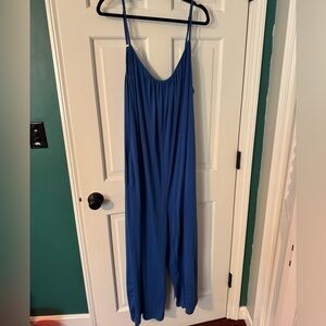 Blue Sleeveless Jumpsuit
